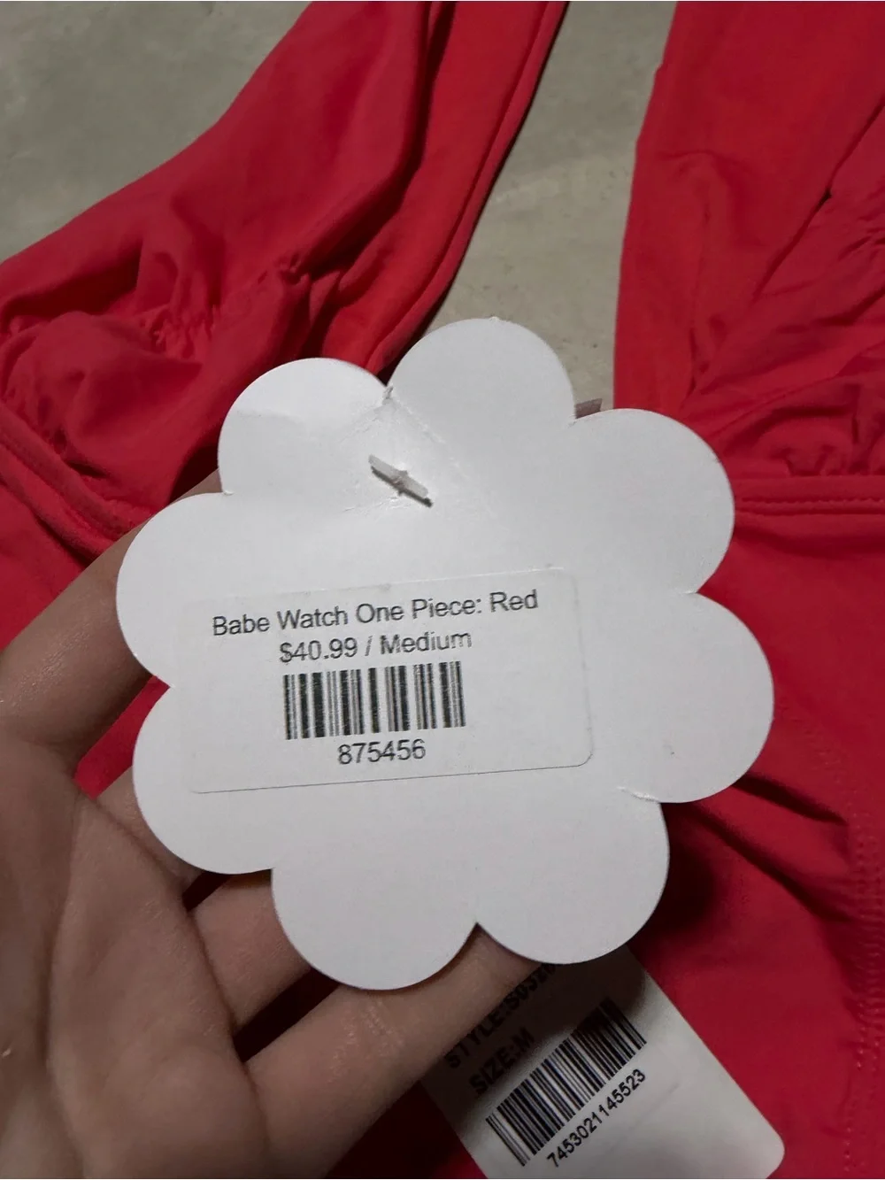 Envya NWT babe watch Red Halter One-Piece Swimsuit MSRP$41 medium